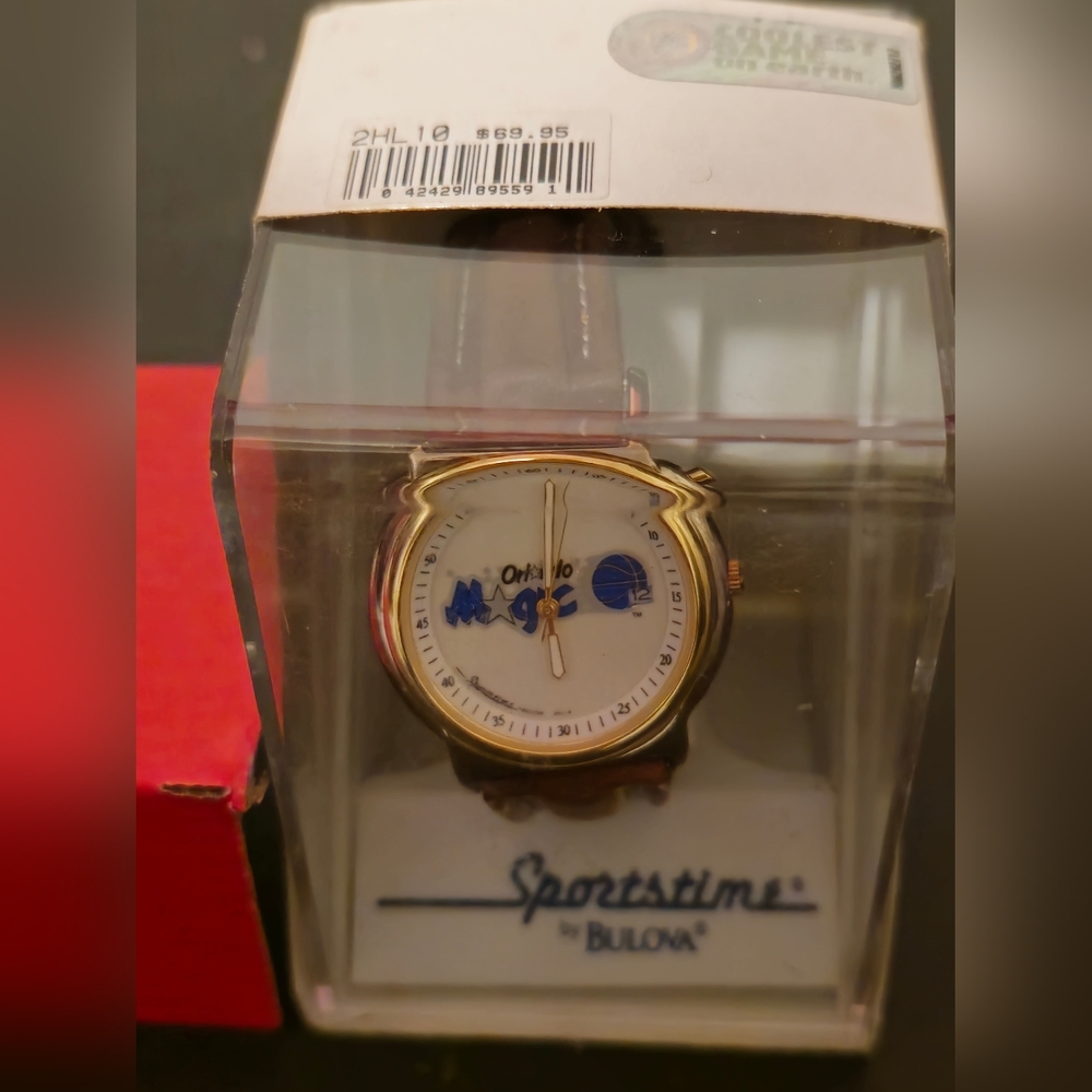 Vintage 1990s Bulova Orlando Magic NBA Basketball Watch needs battery NIB